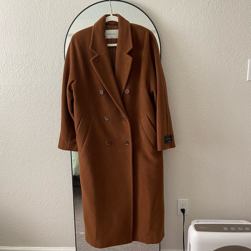 Aritzia Babaton Camel Wool Coat